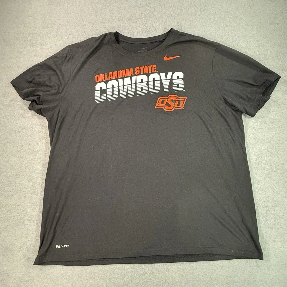 Nike‎ Oklahoma State Cowboys Mens 3XL Dri Fit OSU Black Short Sleeve